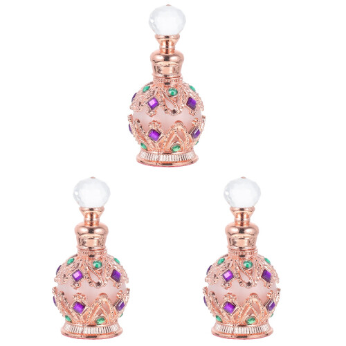 3Pcs Multi Glass Perfume Bottles Reusable Essential Oil Containers 1