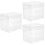 3Pcs Acrylic Clear Drawer Storage Box with Six Compartments for Desk 7