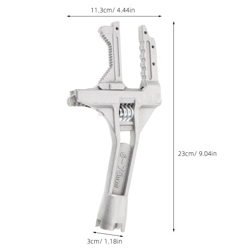 5Pcs Silver Chrome Vanadium Adjustable Wrenches for Bathroom Plumbing 1