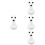 4Pcs White Dog Display Mannequin Plastic Head Model for Grooming Decor 8