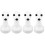 4Pcs White Dog Display Mannequin Plastic Head Model for Grooming Decor 6