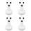 4Pcs White Dog Display Mannequin Plastic Head Model for Grooming Decor 7
