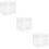3Pcs Acrylic Clear Drawer Storage Box with Six Compartments for Desk 10