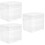 3Pcs Acrylic Clear Drawer Storage Box with Six Compartments for Desk 8