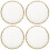 4Pcs Ceramic Side Dish Plates White Food Plates for Home Use 7