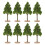 24Pcs Mini Trees Plastic with Stand for Architectural Model Decor 2