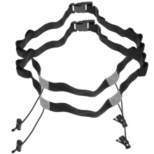 8Pcs Black Reflective Running Belt Adjustable Race Safety Waistband