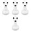 4Pcs White Dog Display Mannequin Plastic Head Model for Grooming Decor 5