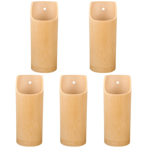 5Pcs Bamboo Kitchen Storage Container Flatware Holder for Home Use 1