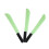 2Pcs Luminous Kids Plastic Halloween Playing Tool Long Cutter Green 2