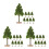 24Pcs Mini Trees Plastic with Stand for Architectural Model Decor 7