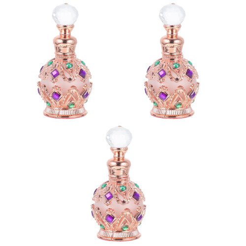 3Pcs Multi Glass Perfume Bottles Reusable Essential Oil Containers 2