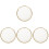 4Pcs Ceramic Side Dish Plates White Food Plates for Home Use 4