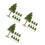 24Pcs Mini Trees Plastic with Stand for Architectural Model Decor 4