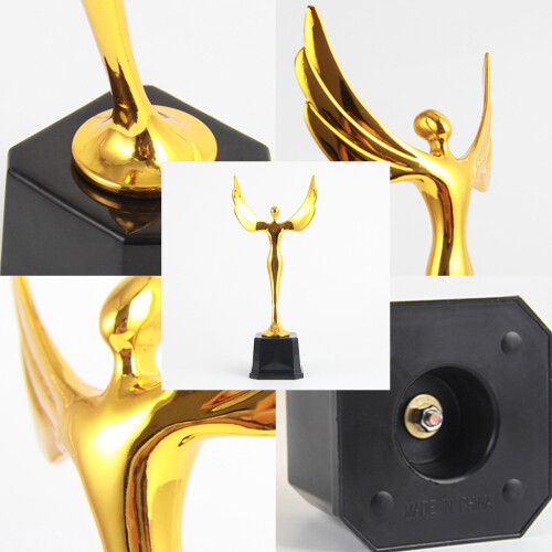 1Pc Durable Plastic Gold Award Trophy for Kids and Educational Use 1