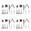 4Sets Hair Extension Tool Kit Assorted Color I Tip Beads Crochet Hooks 6