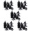 150Pcs Durable Black Plastic Cone Planter Inserts for Garden Pots 10