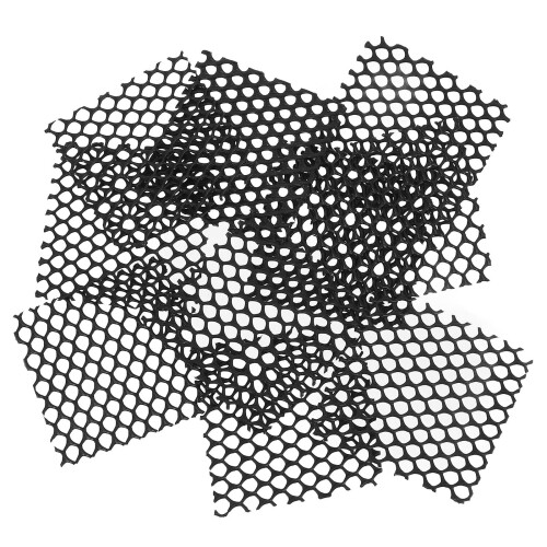 100Pcs Black Dense Grid Mesh Pad for Bonsai Pot Bottom Soil Protection 1