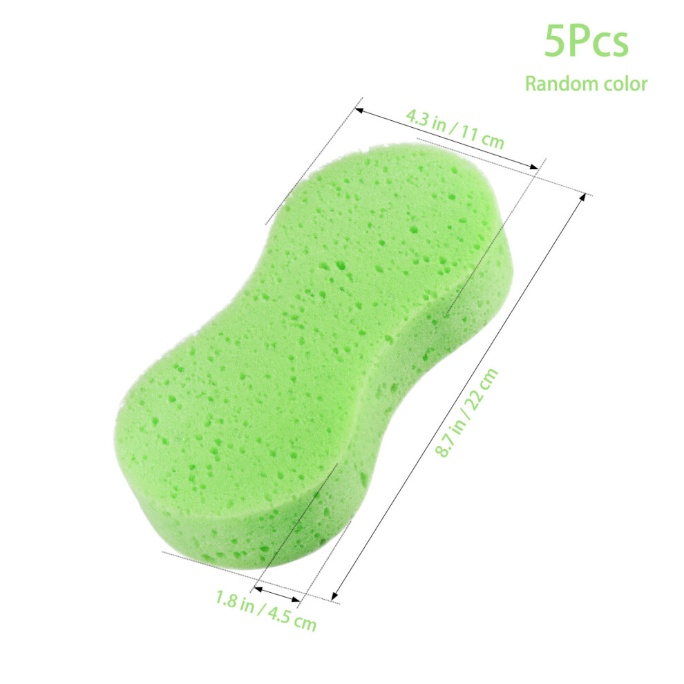 3Pcs Car Wash Sponges Porous Durable Bone Design Assorted 603215291166