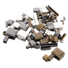 4Sets Durable Metal Zipper Stops & Slider Repair Kit for Clothing Bags