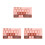 3Pcs Pink Mobile Phone Number Display Plate Temporary Parking Sign 9