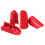 12Pcs Red Lightweight Rubber Dumbbell Covers Replaceable Barbell Grips 2