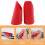 12Pcs Red Lightweight Rubber Dumbbell Covers Replaceable Barbell Grips 7