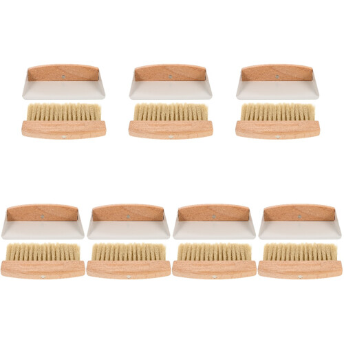 7Sets Multi-Function Mini Cleaning Broom Dustpan White for Tabletop 1