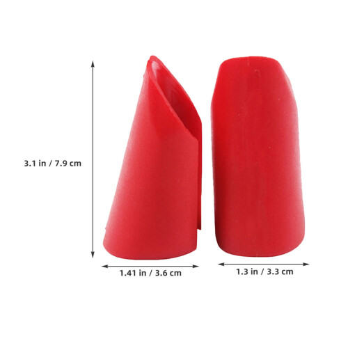 12Pcs Red Lightweight Rubber Dumbbell Covers Replaceable Barbell Grips 2