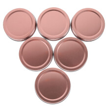 24Pcs Sturdy Rose Gold Tinplate Jar Covers Sealing Lids for Canning