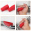 12Pcs Red Lightweight Rubber Dumbbell Covers Replaceable Barbell Grips 6