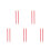 5Pairs Maple Drum Mallets Red Felt Head Double-Head Percussion Sticks 10
