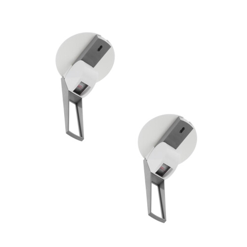 2Pcs Retractable Height Measuring Device White ABS Wall Chart for Kids 2