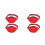4Pcs Microphone Waist Bag Polyester Adjustable Mic Holder 8