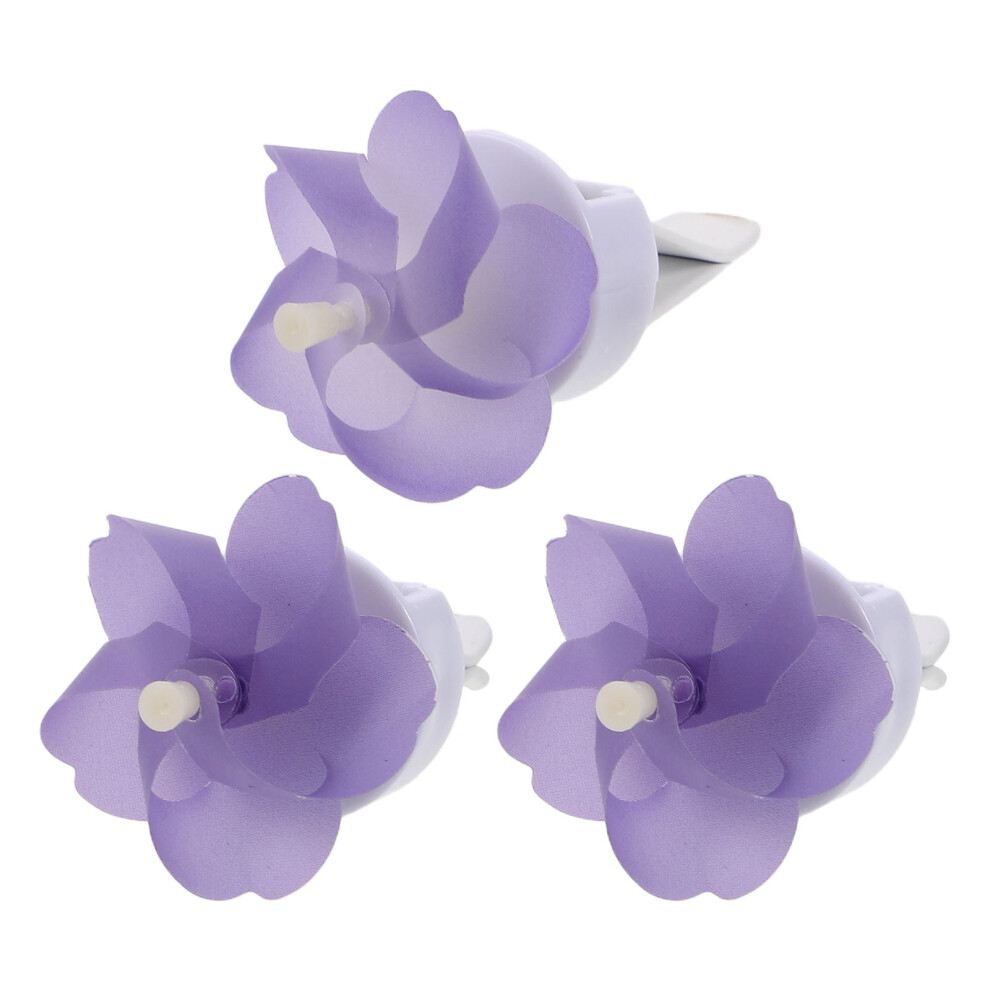 6Pcs Violet Car Vent Flowers Rotatable Windmill Air Freshener Clips 373456937085