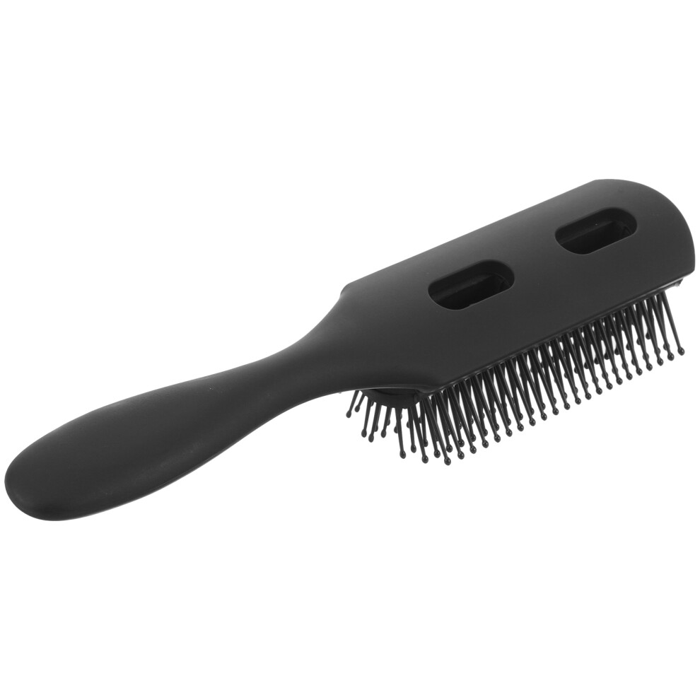 Solustre Unisex Black 5Pcs Abs Hair Comb Set For Women Men Detangling Styling Brush