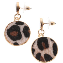 8Pcs Leopard Printed Geometric Drop Earrings Acrylic Jewelry for Women