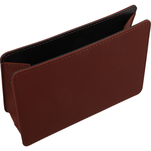 5Pcs Light Brown PU Car Seat Storage Box Foldable Car Door Bin