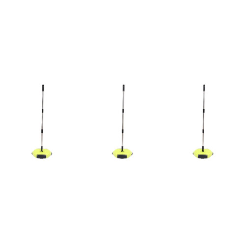 3Pcs Adjustable Handle Floor Sweeper 3-in-1 Yellow Broom Dustpan Set 2