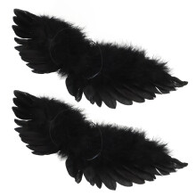 4Pcs Stylish Black Wing Props for Doll Decoration and Dress Up
