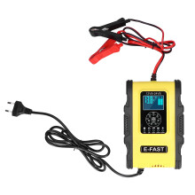 Intelligentes Batterieladegerät mit Erhaltungsladung, LCD-Display, Impulsreparaturfunktion, Desulfator, Temperaturkompensation und