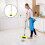 3Pcs Adjustable Handle Floor Sweeper 3-in-1 Yellow Broom Dustpan Set 8