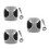 3Pcs Breathable Grey Cat Harness Set Reflective Vest Pet Chest Strap 9