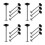 16Pcs Baby Gate Hardware Mount Threaded Rods for Pet Safety Gates 10