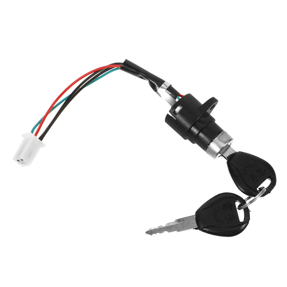 2Pcs Motorcycle Ignition Keyed Switch Robust Abs+Aluminum Start Switch 373456925754