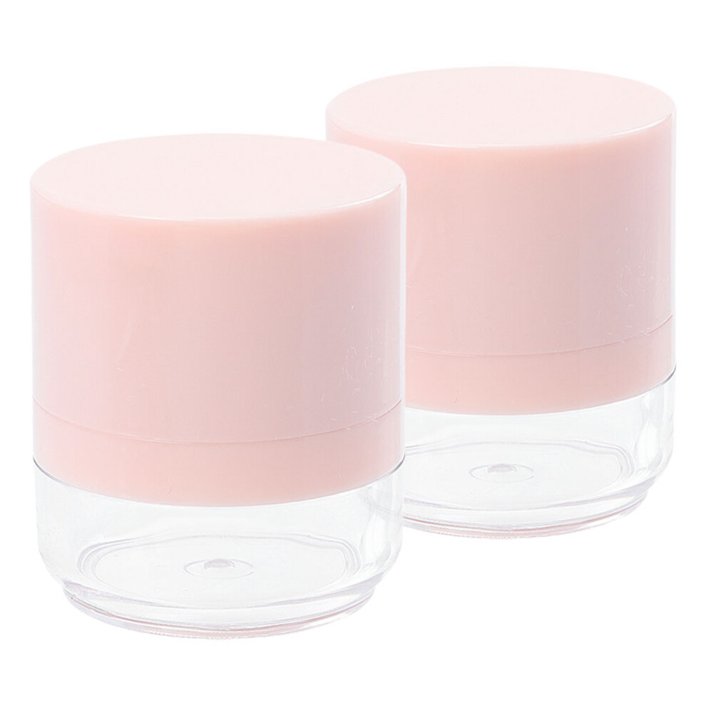 Aboofan Pink 6Pcs Ps Loose Powder Containers Travel Cases With Puff Compact