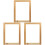3Pcs Durable Light Yellow Wooden Screen Printing Frames for 2