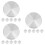 18Pcs Silver Aluminum Alloy Disc Adapter for Glass Table Tops 9