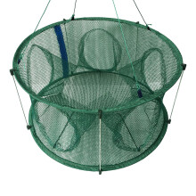 2Pcs Fishing Tool Foldable Mesh Net Portable Green Automatic Landing