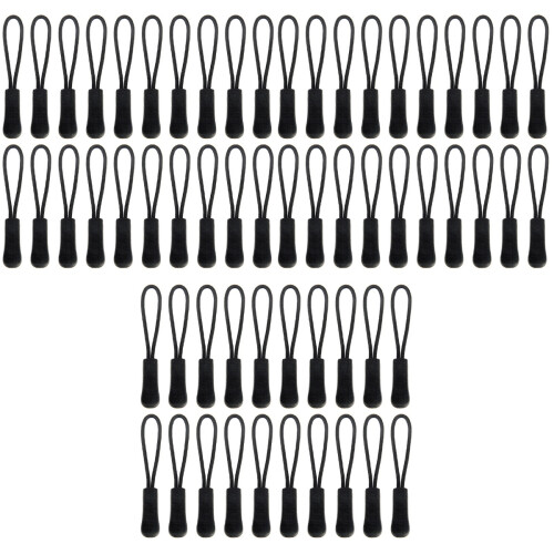 120Pcs Black Zipper Pullers Durable DIY Replacement for Bags Luggage 2